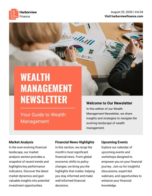 Free  Template: Wealth Management Newsletter