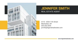 Modern Photo Real Estate Business Card
