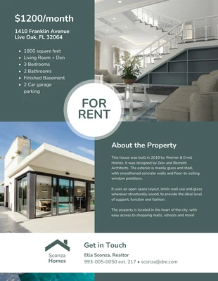 business  Template: Real Estate Rent Flyer