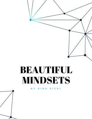 business  Template: Capa de livro minimalista com linhas geométricas brancas