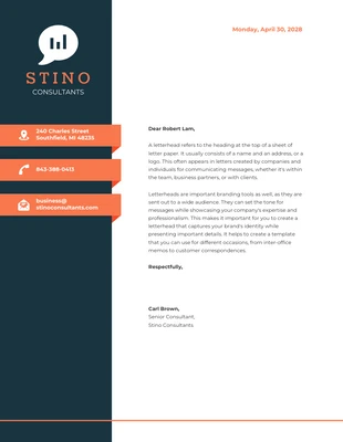 business  Template: Papel timbrado para empresas de serviços de consultoria