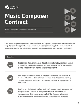 business  Template: Music Composer Contract Template