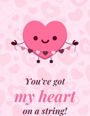 premium  Template: Postagem no Pinterest sobre o Dia dos Namorados com corações fofos