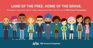 Free  Template: Illustrativer Facebook-Post zum Unabhängigkeitstag