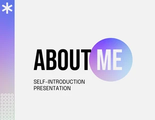 Free  Template: Grey and Colorful Simple Self-Introduction About Me Presentation