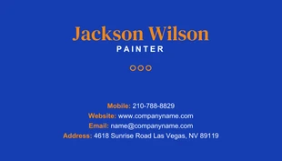White Watercolor Abstract Photo Painter Business Card - page 2
