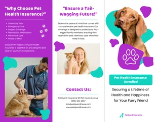 premium  Template: Pet Health Insurance Information Brochure