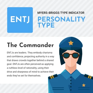 premium  Template: ENTJ Tipo de Personalidad Instagram Post