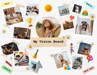 Free  Template: Einfaches kostenloses Online-Vision-Board
