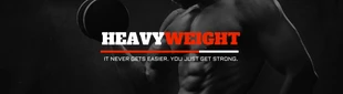 Free  Template: Banner YouTube sull'allenamento con i pesi