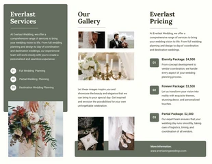 Pastel Green Weddings Tri Fold Brochure - صفحة 2