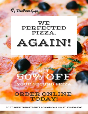 Free  Template: Pizza Restaurant Flyer