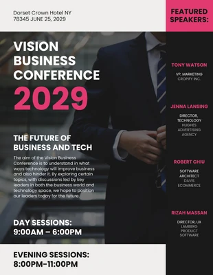 premium  Template: Poster della conferenza Business Tech