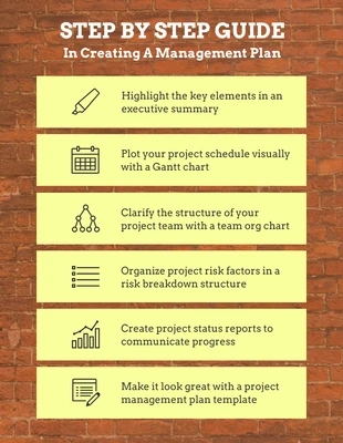 Free  Template: Creating A Management Plan Guide Infographic Template