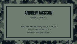 Green Pastel Modern Pattern Military Business Card - Seite 2