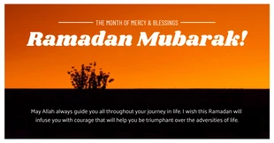 Free  Template: Puesta de sol del Ramadán en Facebook