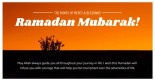 Free  Template: Publication Facebook du Ramadan au coucher du soleil