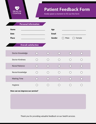 premium  Template: Simple Purple Black Feedback Forms