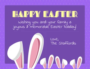 Free  Template: Cartão de feriado de Páscoa para uma família bonita