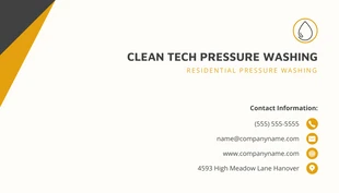 Beige And Yellow Modern Geometric Residential Pressure Washing Business Card - Pagina 2
