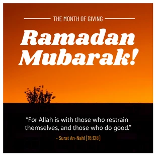 Free  Template: Post di Instagram sul tramonto del Ramadan
