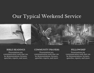 Black And White Simple Modern Elegant Service Church Presentation - Página 3