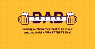 premium  Template: Cheers Dad Father's Day Facebook Post
