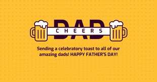 premium  Template: Cheers Dad Father's Day Postagem no Facebook