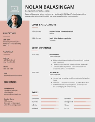 Free  Template: Simple College Student Resume