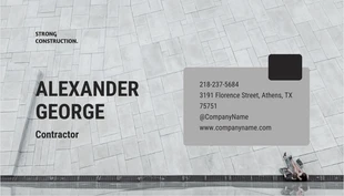 Gray Simple Construction Business Cards - page 2