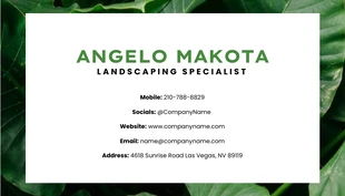 White Simple Photo Landscaping And Lawn Care Business Cards - صفحة 2