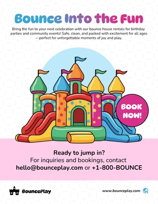 Free Template: Bounce House Flyer Template