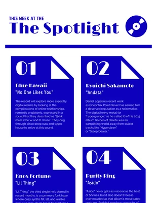 Free  Template: 4 Highlights Newsletter