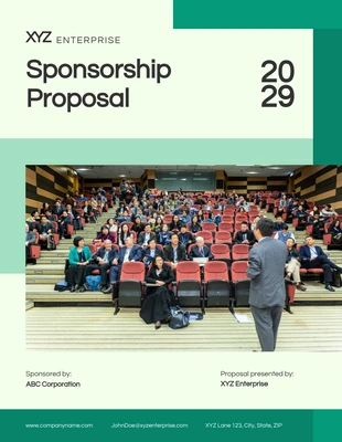 Free  Template: Green Simple Sponsorship Proposal