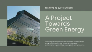 Free  Template: Apresentação Projeto de sustentabilidade Green Sage