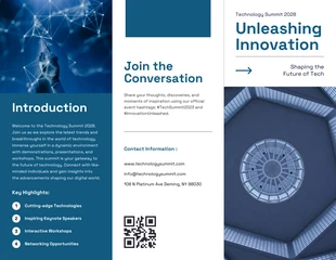 Free  Template: Technology Summit Overview Brochure