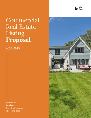Free  Template: Commercial Real Estate Listing Proposal template