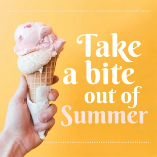 premium  Template: Post Instagram sur les glaces d'été