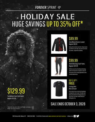 premium  Template: Holiday Retail Flyer