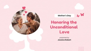 Free  Template: Apresentação Minimalista Rosa Suave para o Dia das Mães