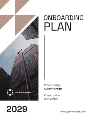 Free  Template: Gold And White Onboard Plan