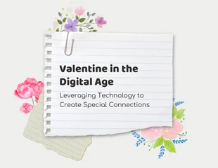 Free  Template: Flor de salvia brillante Presentación del día de San Valentín