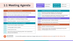 Free  Template: One-on-One Meeting Agenda Presentation