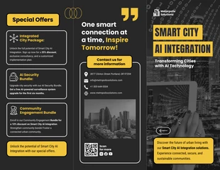 business  Template: Smart City AI Integration C Fold Brochure