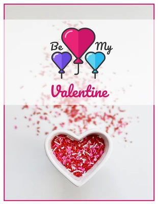 Free  Template: Cute Hearts Valentine's Day Card
