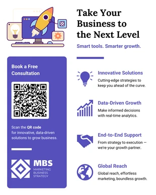 Free  Template: Business Growth LinkedIn Social Media Template