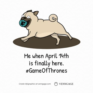 Free  Template: Postagem no Instagram da estreia da temporada de Game Of Thrones