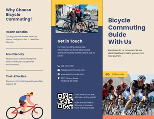 premium  Template: Bicycle Commuting Guide Brochure