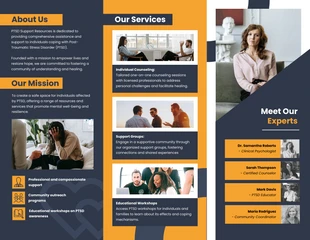 PTSD Support Resources Accordion-Fold Brochure - Pagina 2