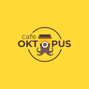 business  Template: Logotipo creativo de café divertido